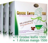 Groene koffie 1500 actie Pakket